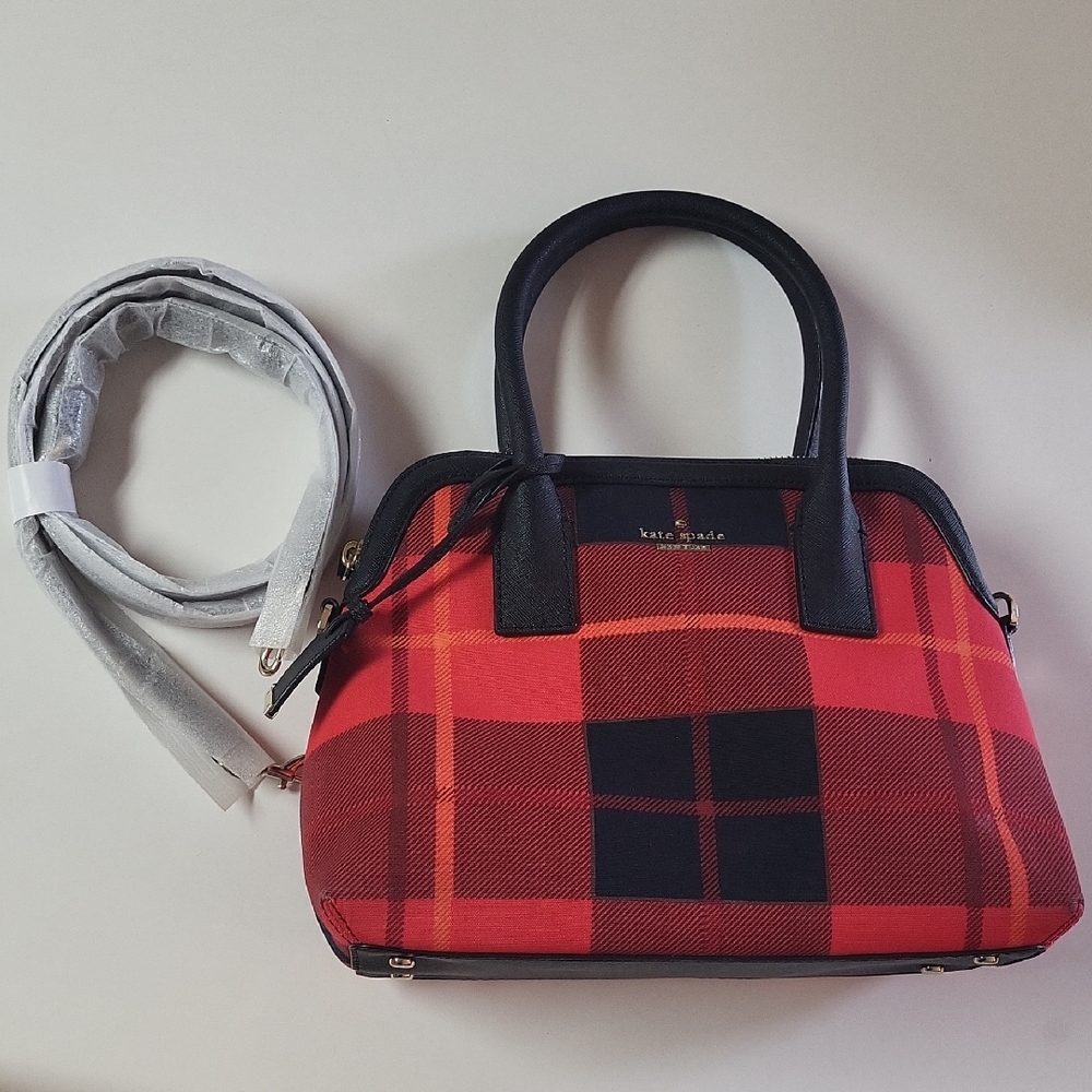 Kate Spade Red Plaid Handbag